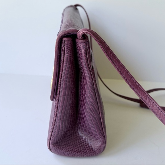 Vintage Purple Crossbody Bag with Gold Accent - Picture 8 of 16